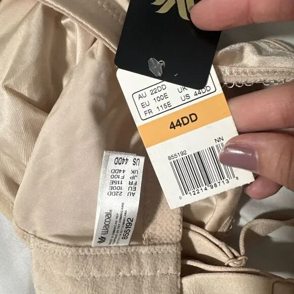 NEW $58 Wacoal [‎ 44DD ] Basic Beauty Seamless Underwire Bra Naturally Nude 6345